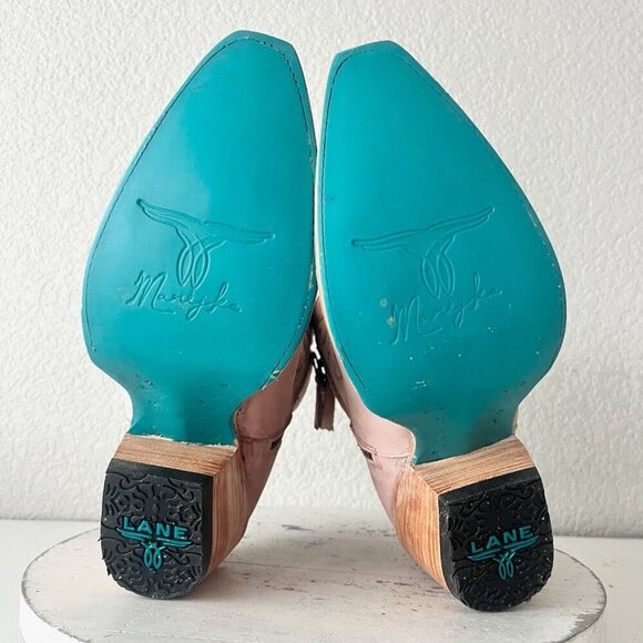 Lane SMOKESHOW Pink Cowboy Bootie Womens 9 Pink Western Cowgirl Short Boots - Picture 11 of 14